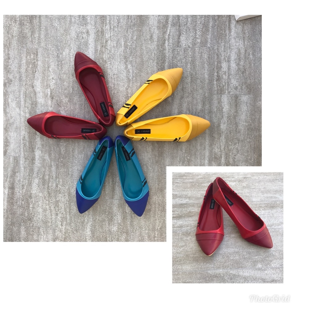 IHEART Red Crayon Flats Womens 11